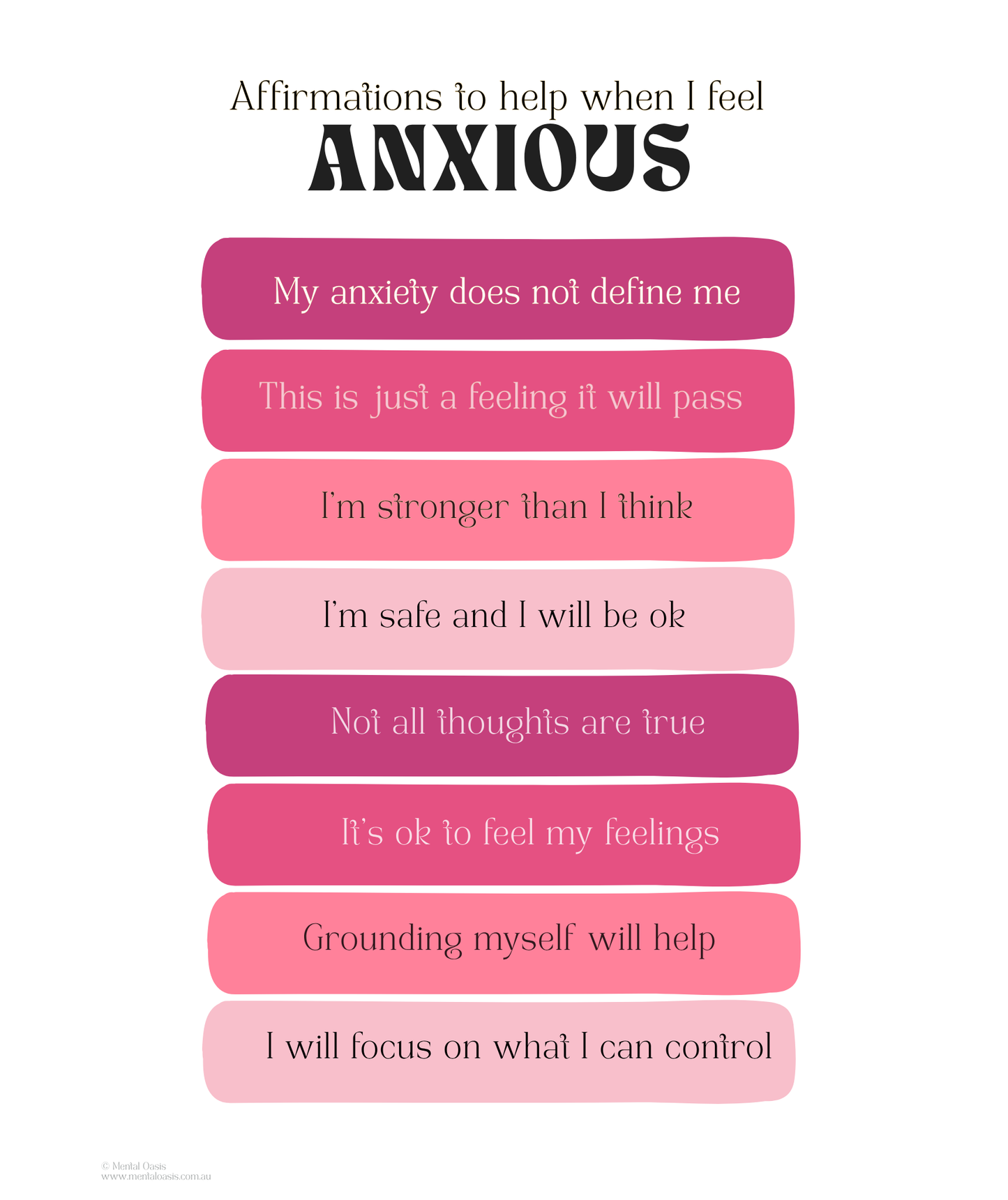 Affirmations for Anxiety