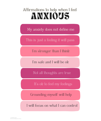 Affirmations for Anxiety