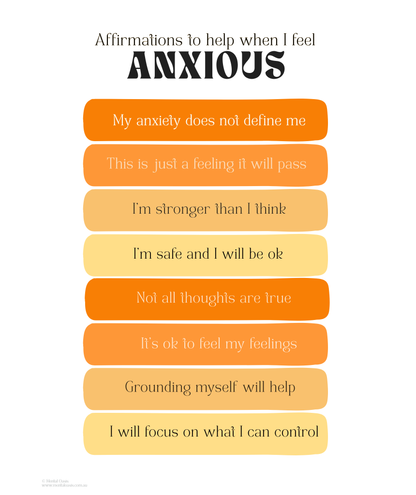 Affirmations for Anxiety