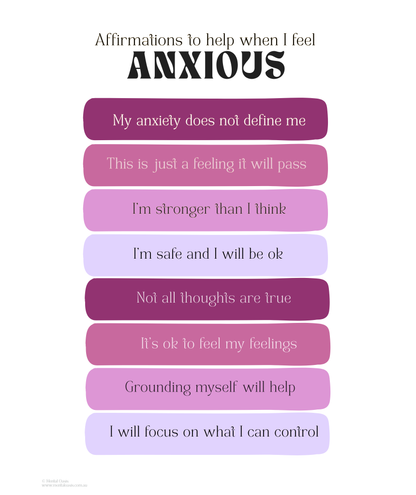 Affirmations for Anxiety