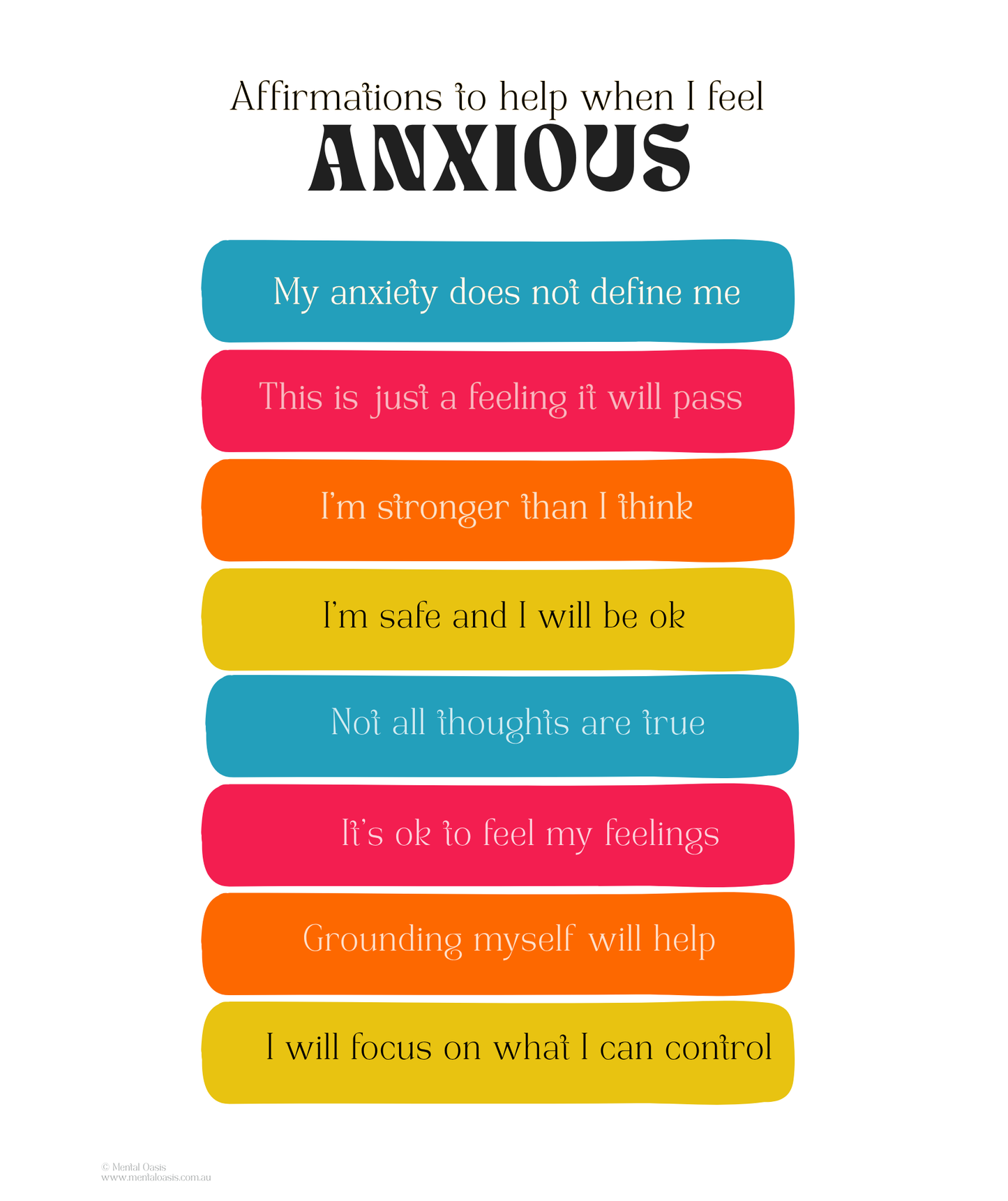 Affirmations for Anxiety