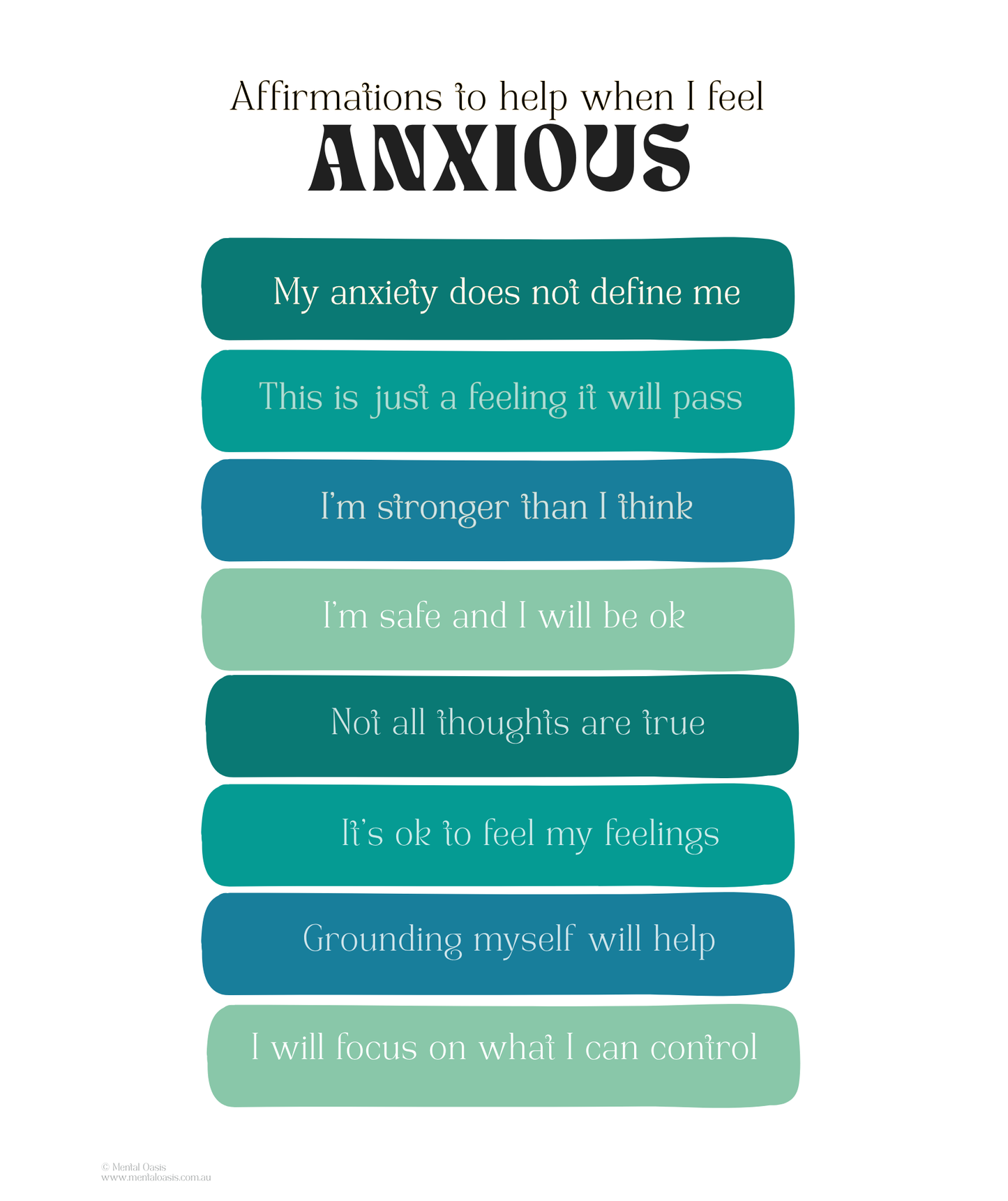 Affirmations for Anxiety